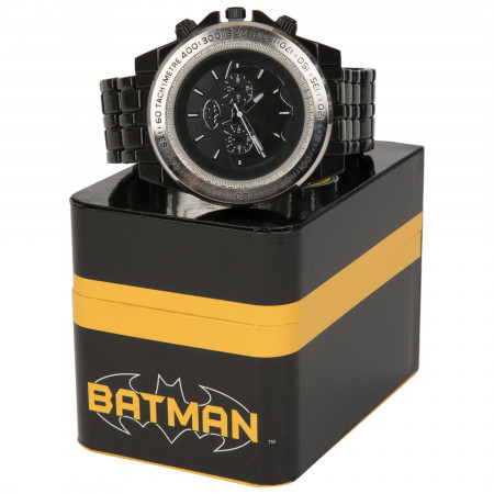 Batman Chrome Logo Watch with Metal Band